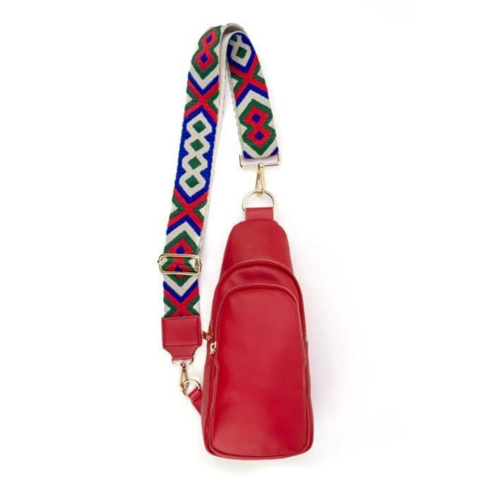 2837 The Arden | Double-Zipper Sling Bag | Vegan Leather Crossbody Bag
